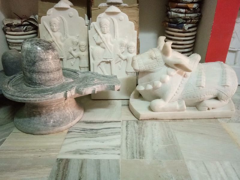 Marble Shivling Nandi Statue, Packaging Type : Carton Box, Thermocol Box