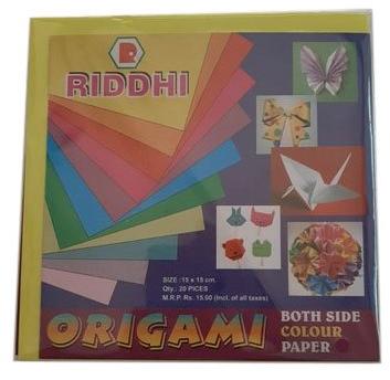 Origami Both Side Color Paper, Size : 15x15cm