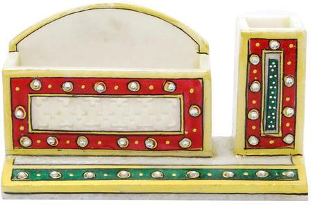 ICH Marble Pen Stand Set, Size : 6x4 Inch approx