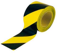 PVC Zebra Floor Marking Tape, Color : Black Yellow
