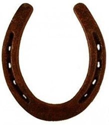 Iron Black Horse Shoe, Color : Brown