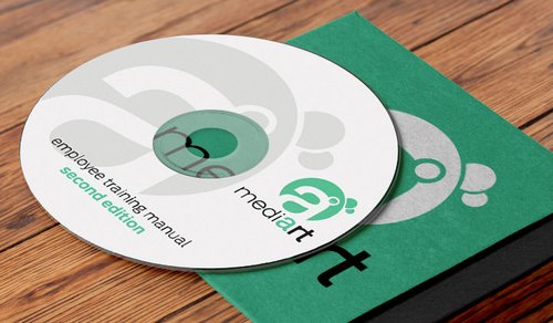 Paper Round CD Sticker, Pattern : Printed