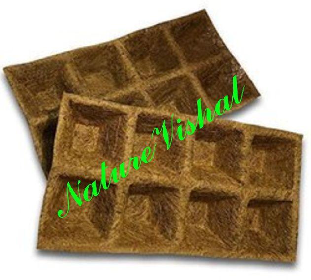  Rectangular COIR NATURE VISHAL - CocoSeedlingTray, for Agriculture, Pattern : Plain