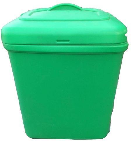 Lid Plastic Dustbin, for Home, Industrial, Color : Green