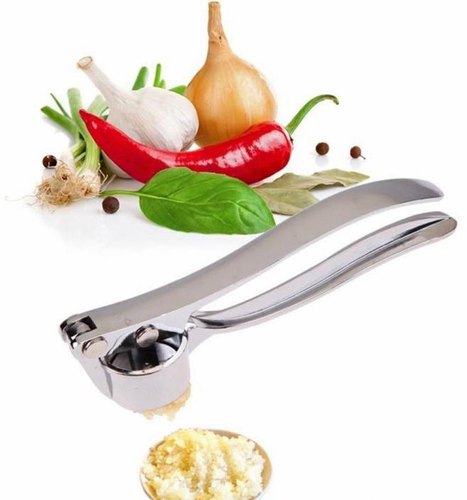Mirror Finished Stainless Steel garlic press, Color : Silver