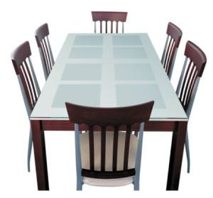 Rectangle Stylish Dining Table Set, for Restaurant, Pattern : Plain
