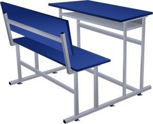 Rectangle Iron Two Seater Student Desk, for School, Style : Modern