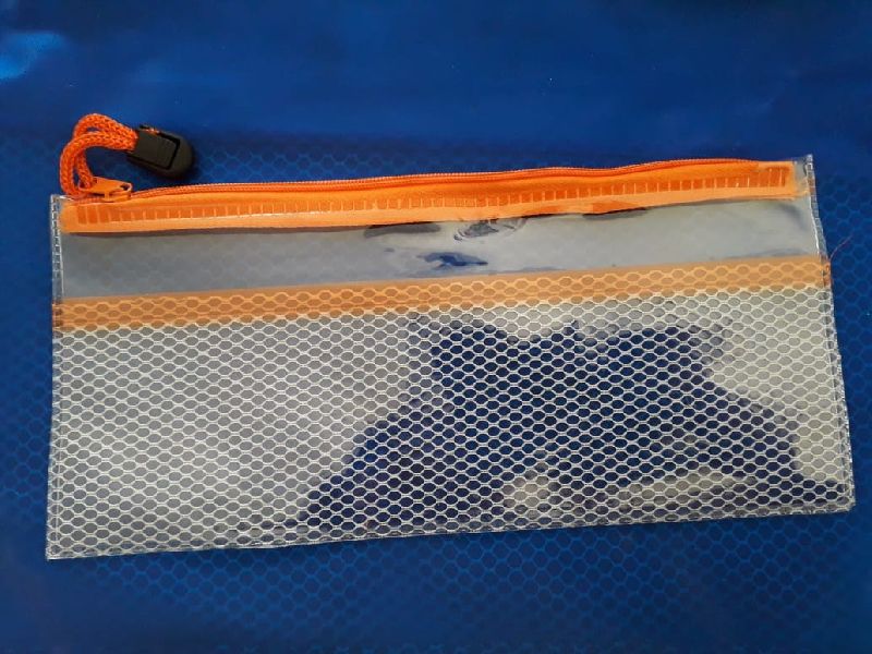 Plain Polyester pvc zipper pouch, Size : 5x6inch, 6x7inch, 7x8inch