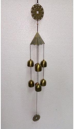 Mahavir Gifts Brass Metal Wind Chime, Color : Golden