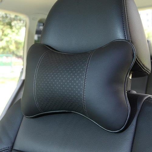 Polyester Car Neck Pillow, Color : Black
