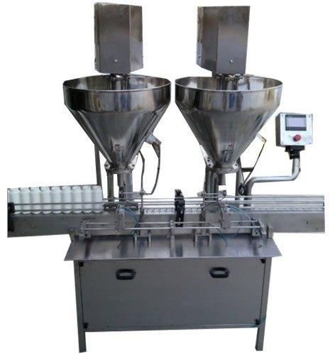 Stainless Steel  Electric Powder Filling Machine, Capacity : 100 Bottles