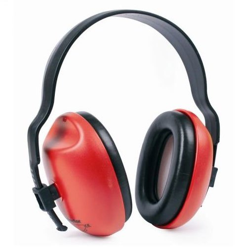 Rubber Safety Earmuff, Color : Red