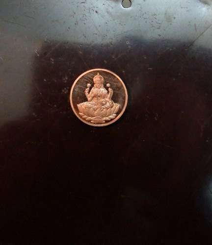 Laxmi Mata Engraved Gold Coin