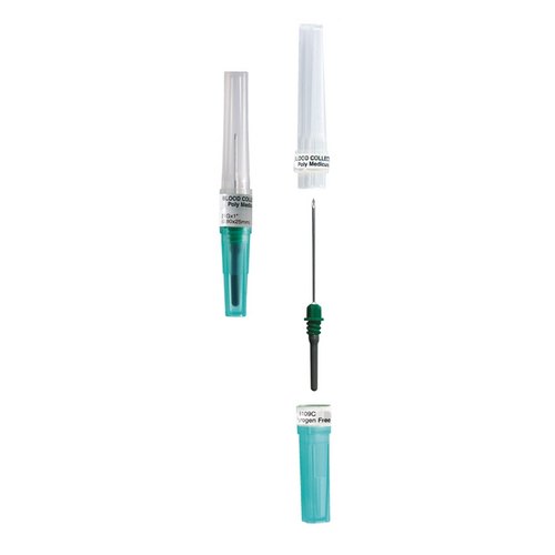 Polymed disposable blood collection needle