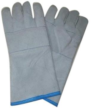 Leather Safety Grey Hand Gloves, Size : 12