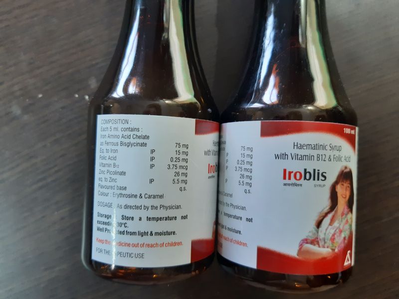 Iroblis Syrup, Bottle Size : 100 Ml