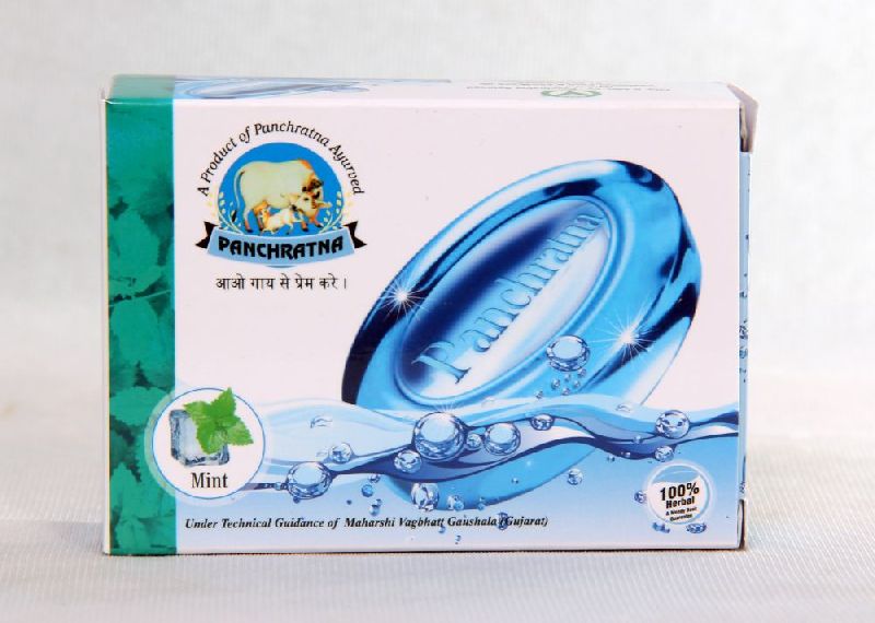 Oval Mint Soap, for Skin Care, Form : Solid