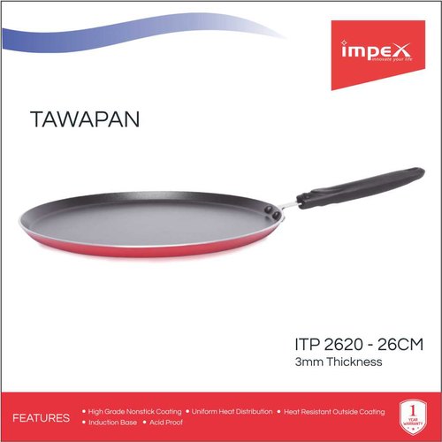 IMPEX Tawa Pan, for COOKING, Color : RED