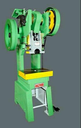 Mild Steel Power Press Machine, Color : Green