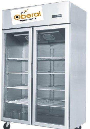 Stainless Steel Glass Door Vertical Refrigerator