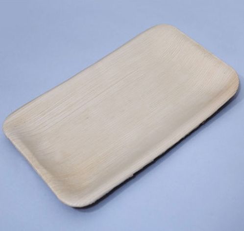 Areca Leaf Rectangular Plate, for Serving Food, Size : 12inch, 4inch, 6inch, 8inch.10inch