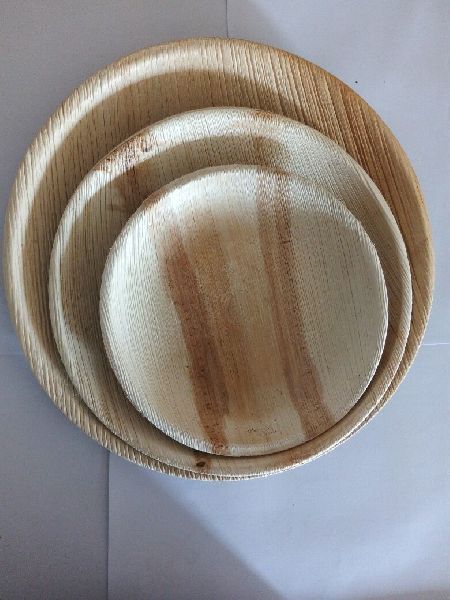 Areca Leaf Round Plate, for Serving Food, Size : 12inch, 6inch