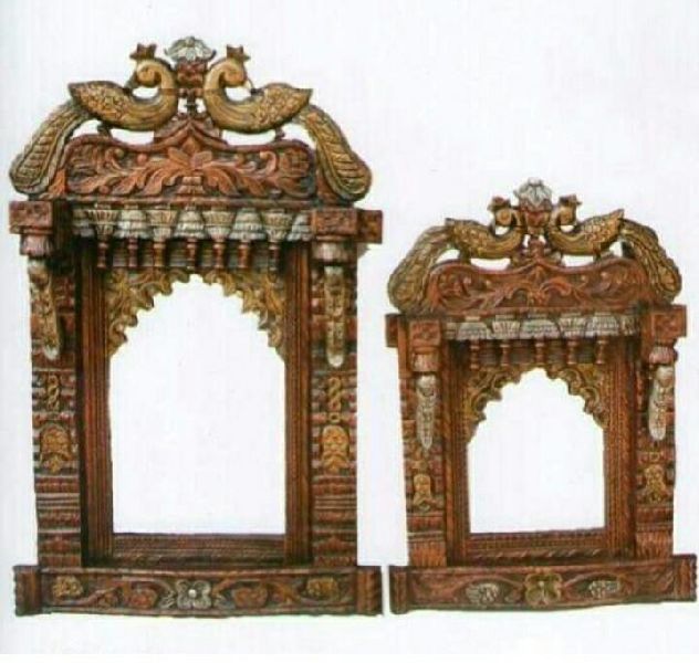 Polished Designer Wooden Temple, for House, Offices, Shops, Style : Common