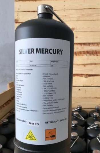 pure liquid mercury