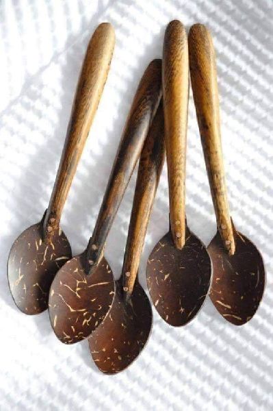 coconut shell spoons set of 5
