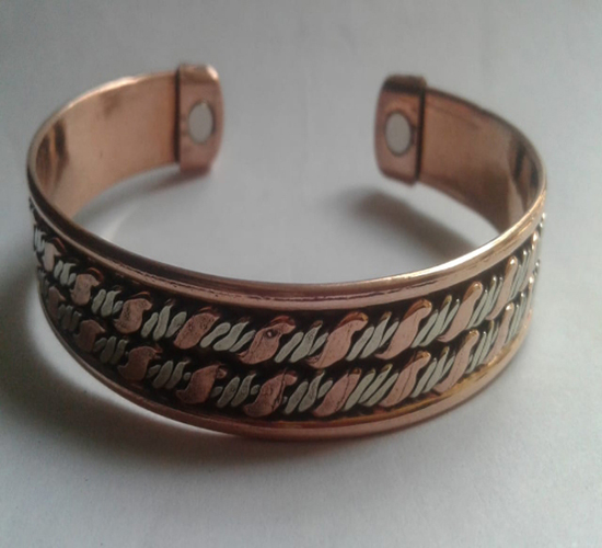 Polished Pure Copper Magnetic Bracelet