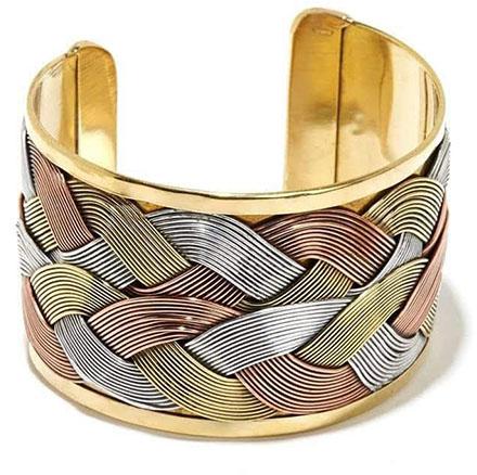 Three Metal Cuff Bracelet