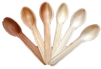 Areca leaf spoons, Size : 6.5 INCH