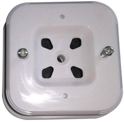 Square HDPE Plastic wall socket, Color : White