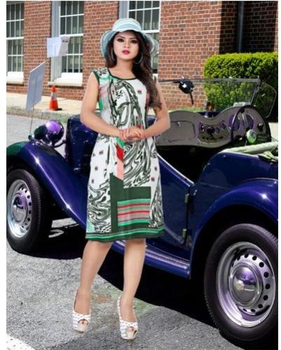 Printed Cotton Ladies Round Neck Kurti, Occasion : Casual Wear