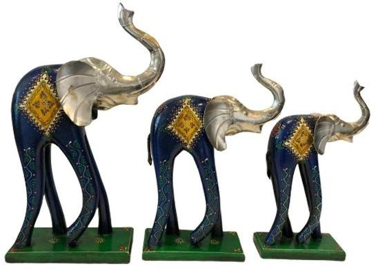 Polished Wooden Elephant, for Home, Packaging Type : Carton Box