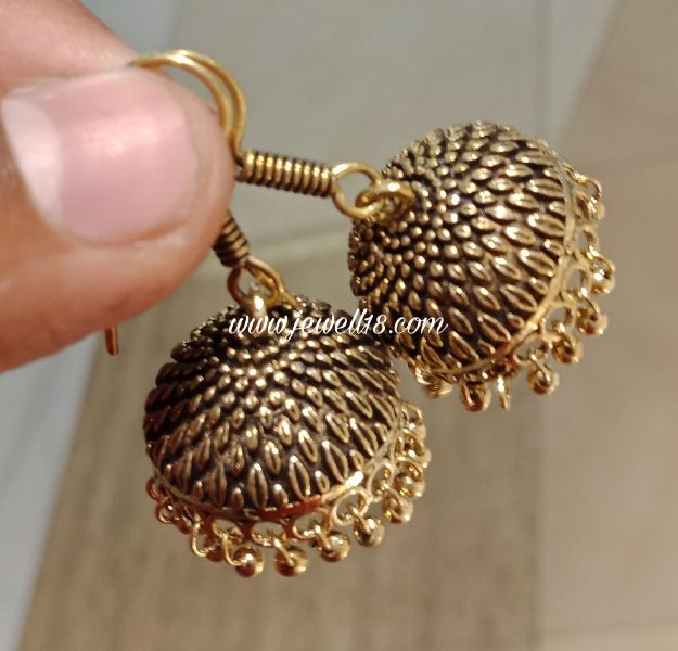 Polished Gold Plated Jhumka, Style : Antique