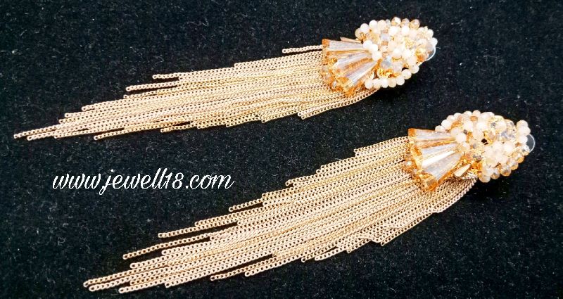 Polished Hanging Golden Earrings, Style : Antique