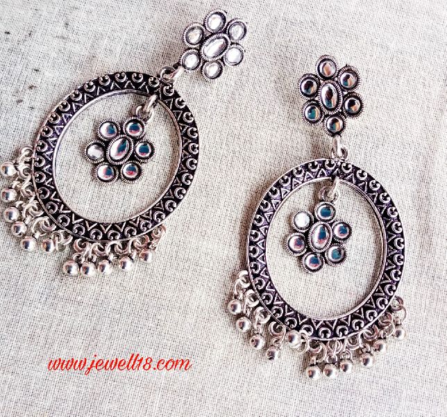 Oxidised Black Earrings