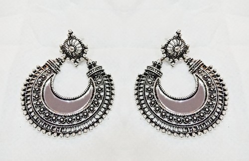 Oxidised Mirror Earrings