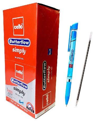 BALL PEN BUTTERFLOW SIMPLY WITH REFILL FREE CELLO