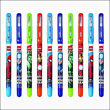 Round Blue BALL PEN BUTTERFLOW SS-AVENGERS CELLO, for Writing, Style : Antique