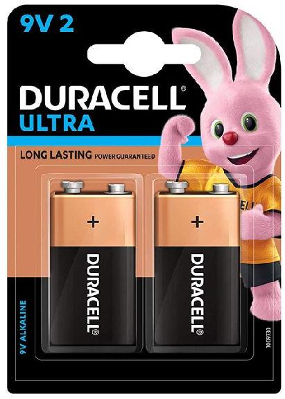 BATTERY 9V 2BL DURACELL, Feature : Long Life, Non Breakable