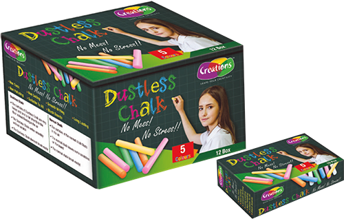 Pack of 12 Fun Coloured Chalk 