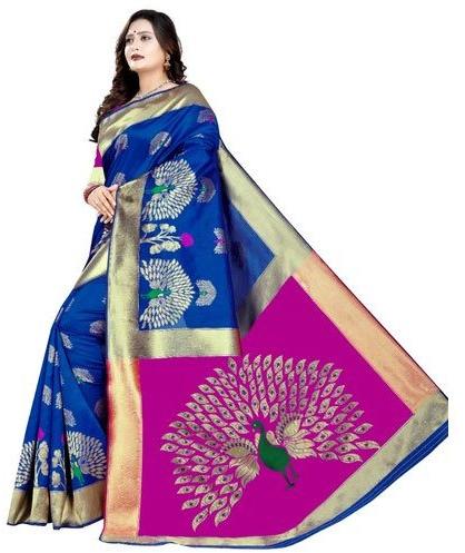 Banarasi Silk Saree, Occasion : Festive Wear