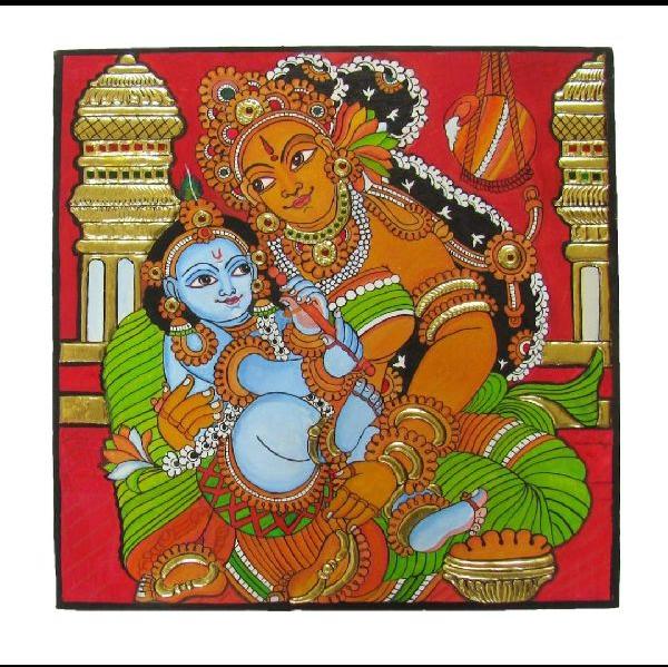 Tanjore Ujol Krishna Painting