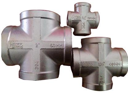 Stainless Steel Cross Tee, for Pipe Fittings, Certification : ISI Certified