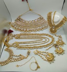 Brass Bridal Jewellery Sets, Color : Golden