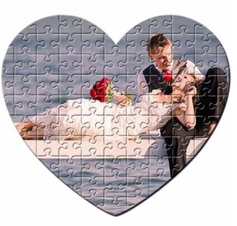 Cardboard Heart Shape Digital Puzzle, Pattern : Printed
