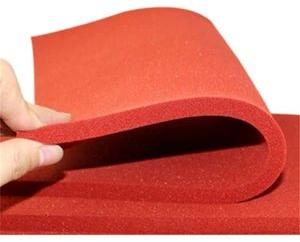 Plain Red Silicone Rubber Sponge, Packaging Type : Roll