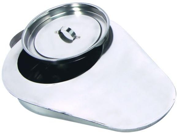 Polished Stainless Steel Male Bedpan, for Clinical, Hospital, Pattern : Plain